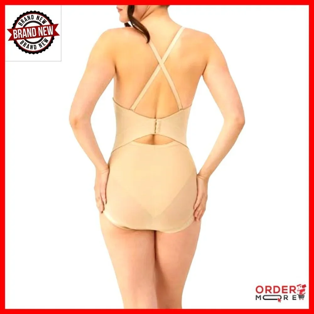 Ultra Firm Control Shapewear Bodysuit Convertible Straps Built-In Bra Seamless